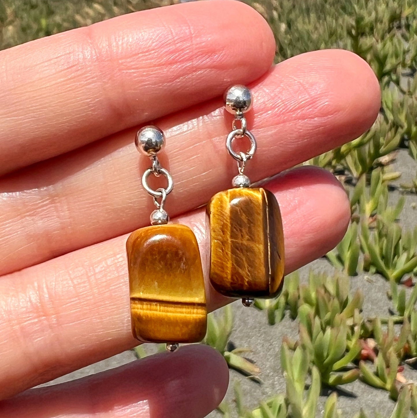 Aros "Protección y Fuerza Personal" | OJO DE TIGRE | Plata 925