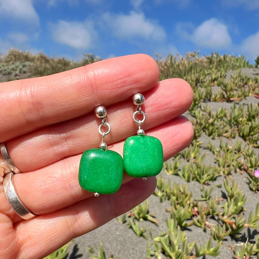 Aros "Prosperidad Económica" | AVENTURINA VERDE | Plata 925