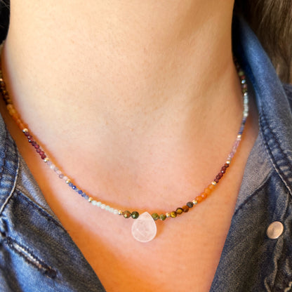 COLLAR 7 CHAKRAS "ESCUDO PROTECTOR" | PIEDRAS NATURALES | PLATA 925