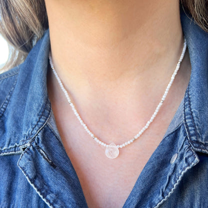 Collar "Armonía Interior" | Selenita y Cuarzo Cristal | Plata 925