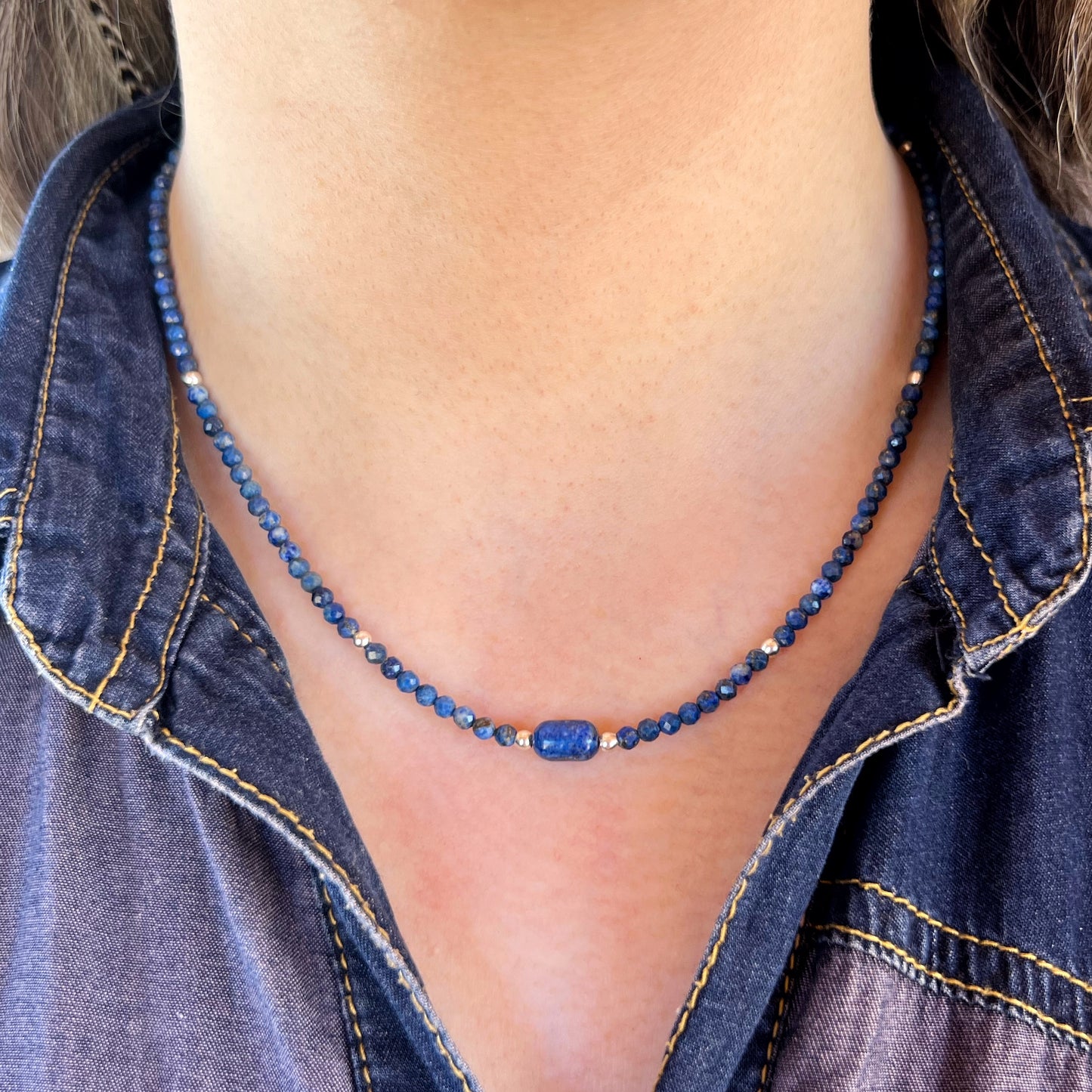 Collar "Sabiduría azul" | Lapislázuli | Plata 925