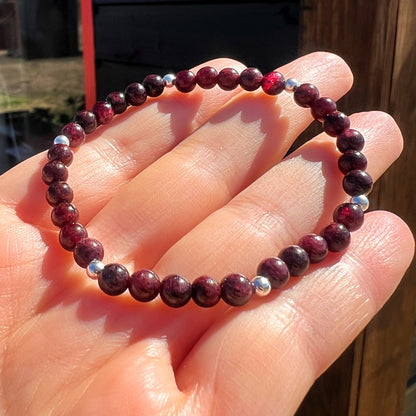 Pulsera "Pasión y vitalidad" | Granate | Plata 925