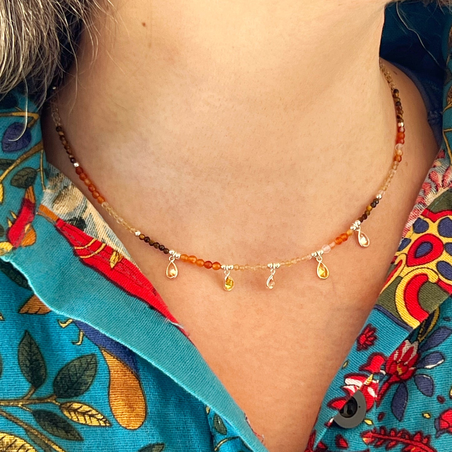 Collar Piedra, Plata y Cristales | ABUNDANCIA Y PROSPERIDAD