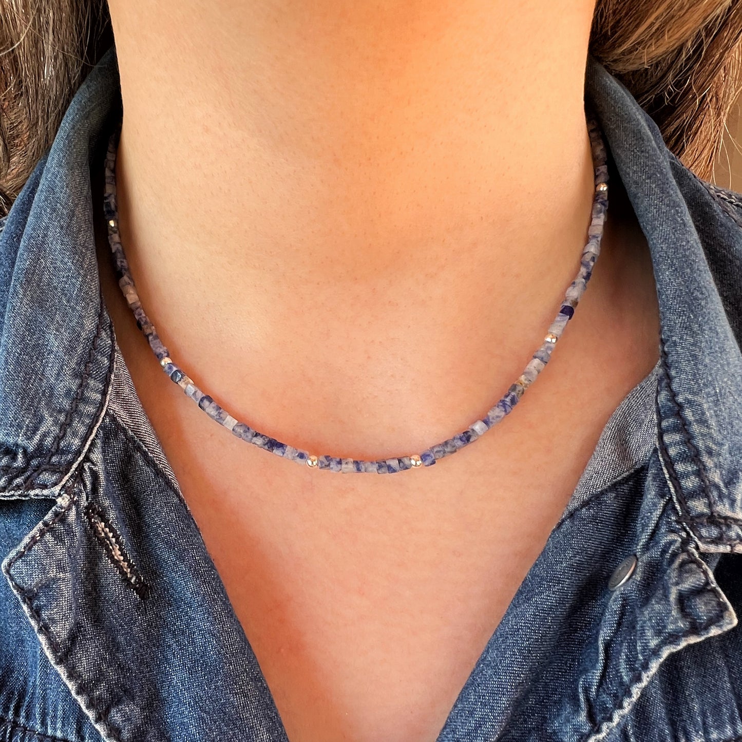 Collar Sodalita y plata 925 | "Claridad e intuición"