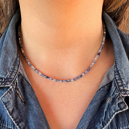Collar Sodalita y plata 925 | "Claridad e intuición"