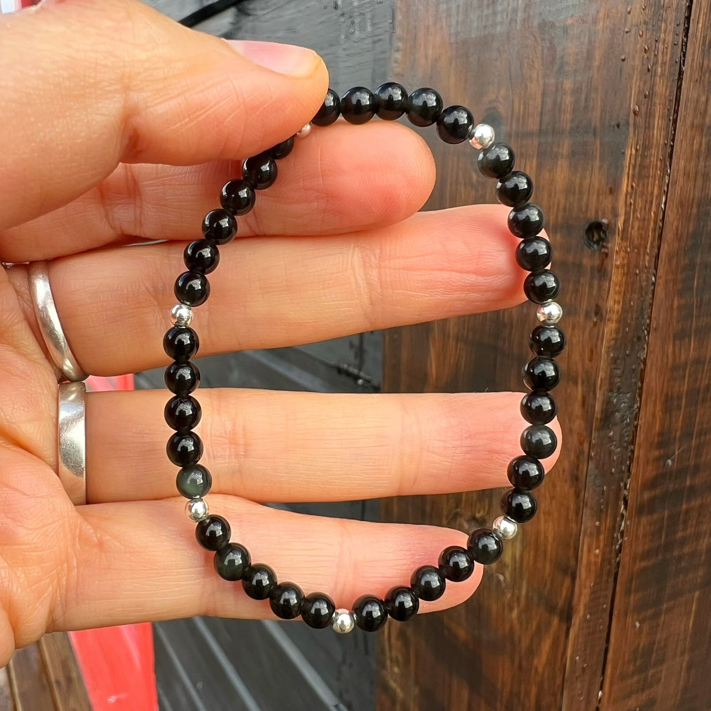 Pulsera Obsidiana negra y plata 925 | "Protección y transformación"